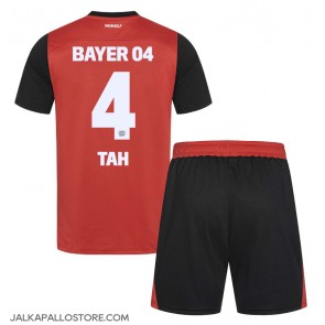 Bayer Leverkusen Jonathan Tah #4 Kotipaita Lapsille 2024-25 Lyhythihainen (+ shortsit)